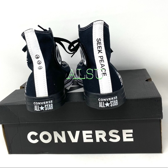 Converse Ctas High Top Canvas Black Men’s Sneakers - Picture 3 of 10